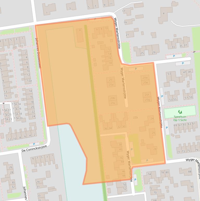 Kaart van postcodegebied 9104JM.