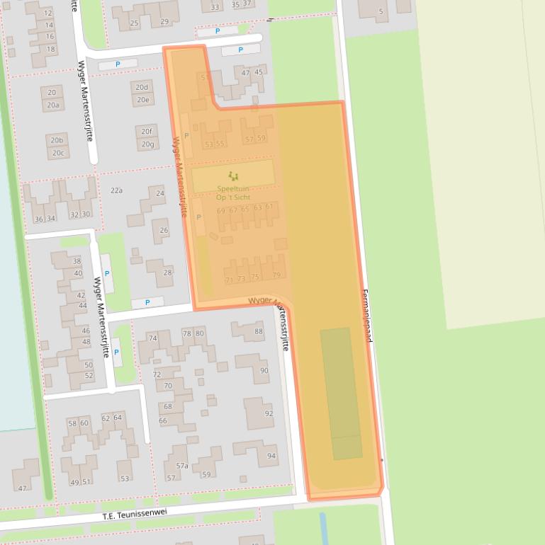 Kaart van postcodegebied 9104JP.