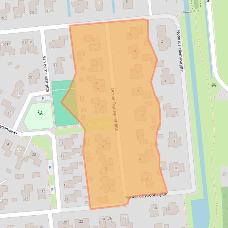 Kaart van postcodegebied 9104JR.