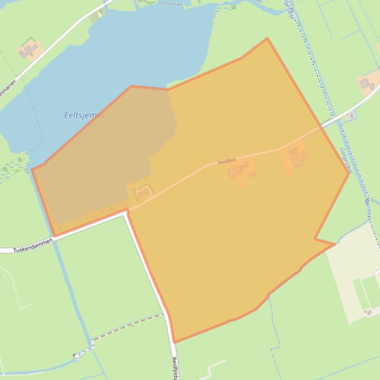 Kaart van postcodegebied 9105AP.