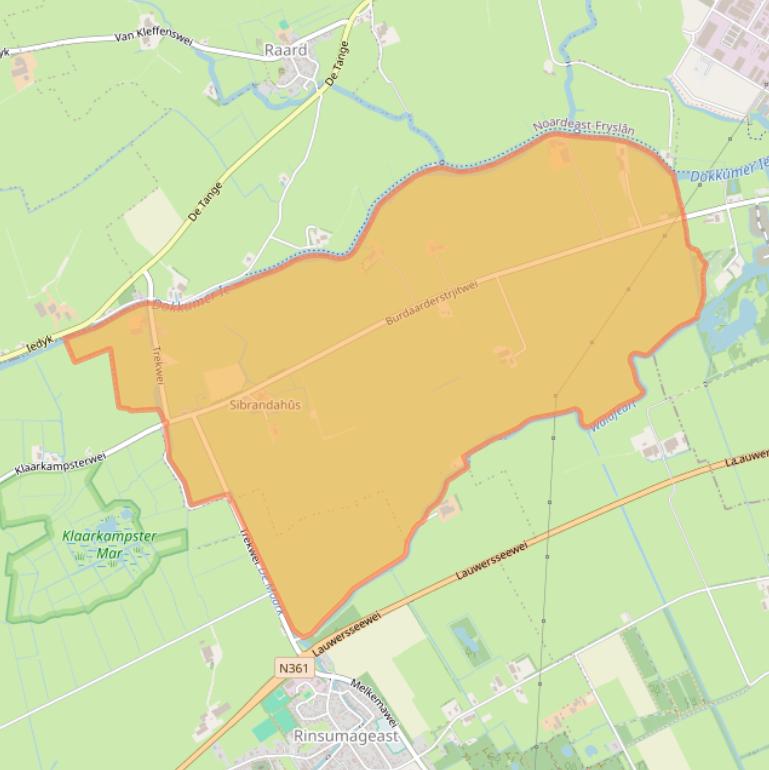 Kaart van postcodegebied 9106.