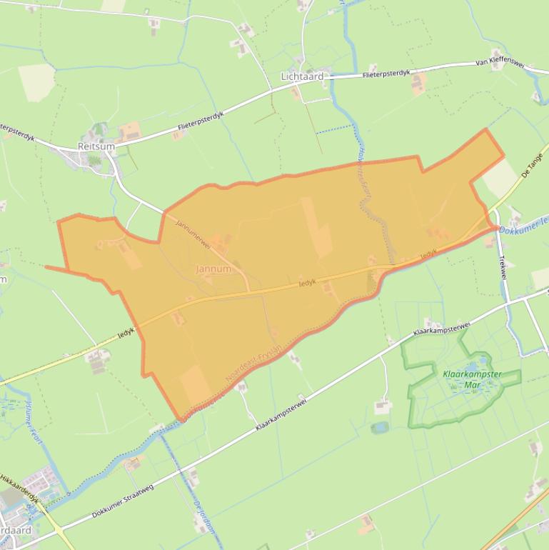 Kaartafbeelding, ingezoomd op postcodegebied 9107.