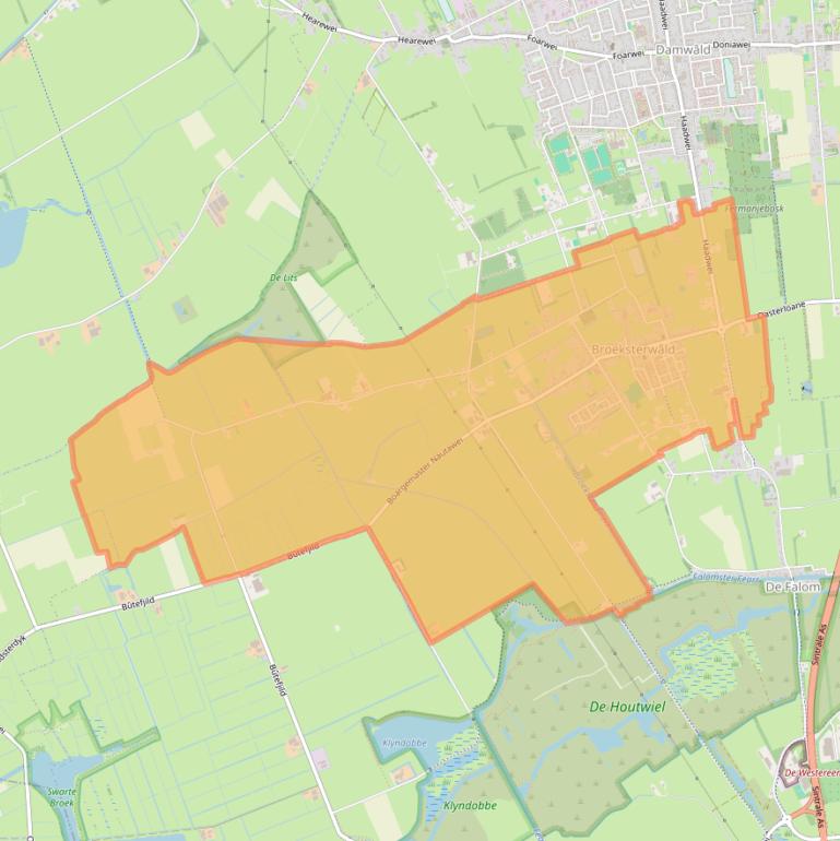 Kaart van postcodegebied 9108.