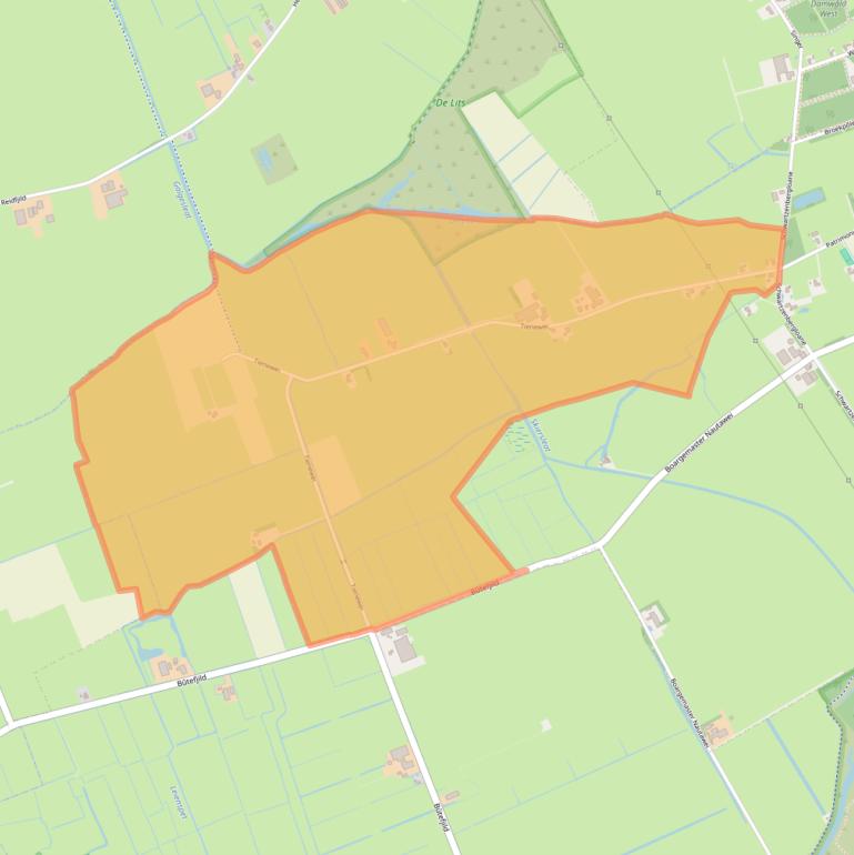 Kaart van postcodegebied 9108AM.