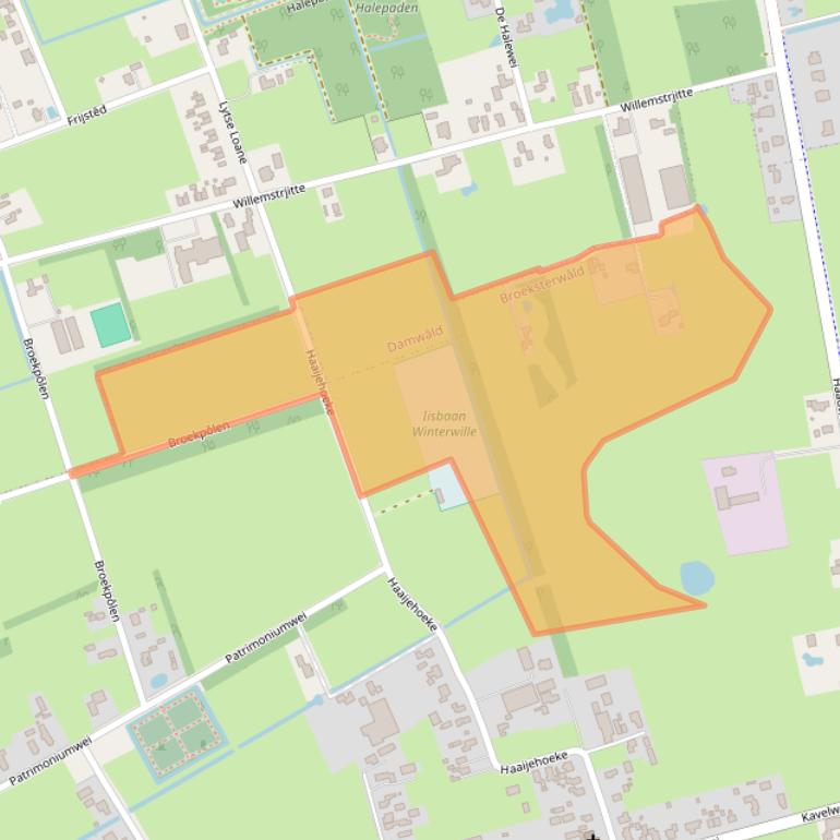 Kaart van postcodegebied 9108EL.