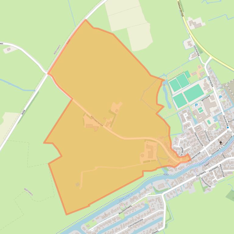 Kaart van postcodegebied 9111GM.