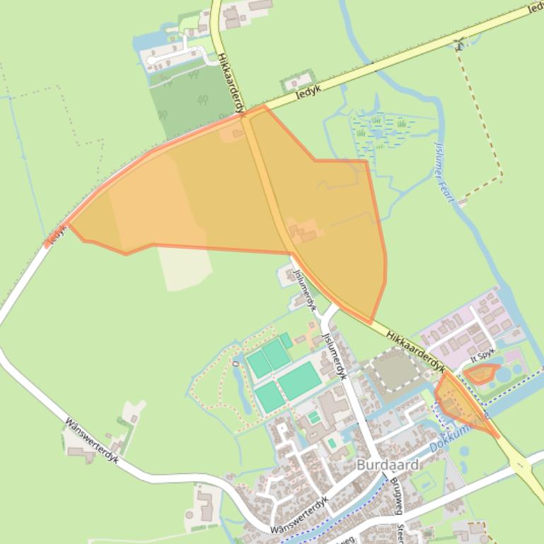 Kaart van postcodegebied 9111HR.