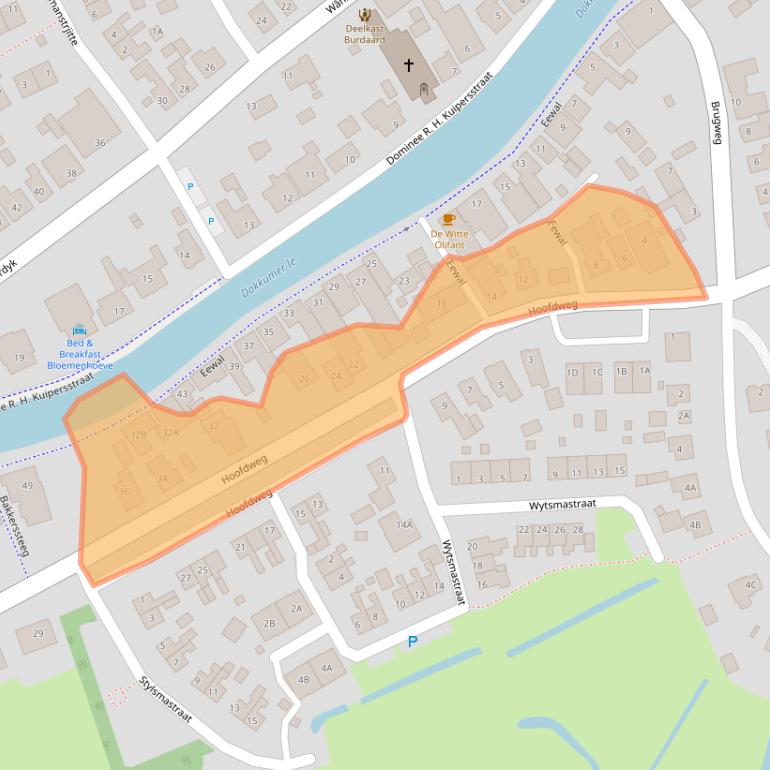 Kaart van postcodegebied 9112HH.