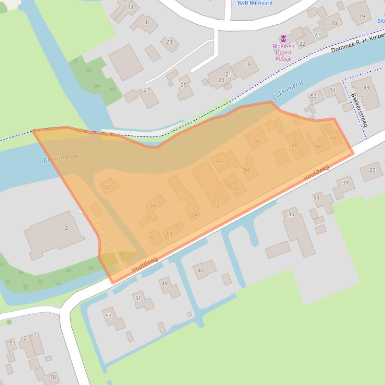 Kaart van postcodegebied 9112HJ.