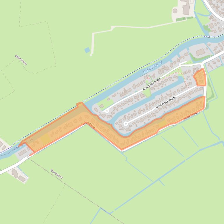 Kaart van postcodegebied 9112HT.