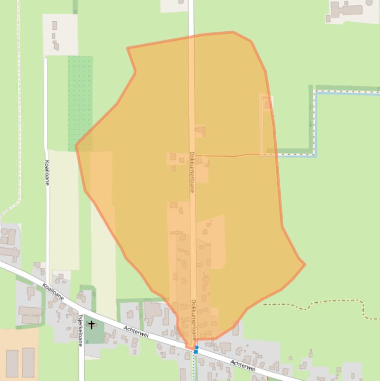 Kaart van postcodegebied 9113AN.