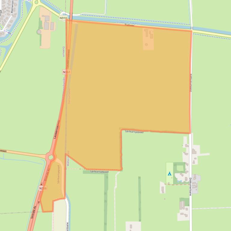 Kaart van postcodegebied 9113AR.