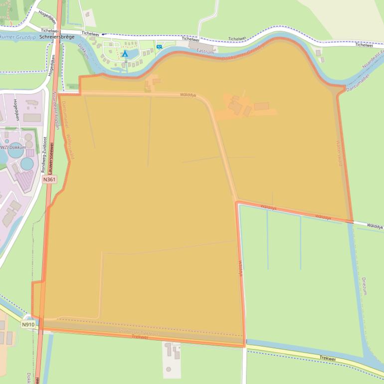 Kaart van postcodegebied 9113AS.