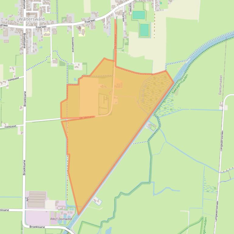 Kaart van postcodegebied 9113AT.