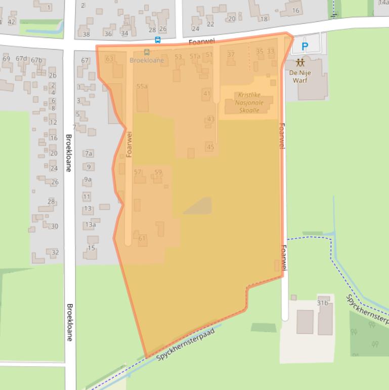 Kaart van postcodegebied 9113PB.