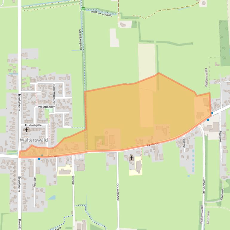 Kaart van postcodegebied 9113PD.