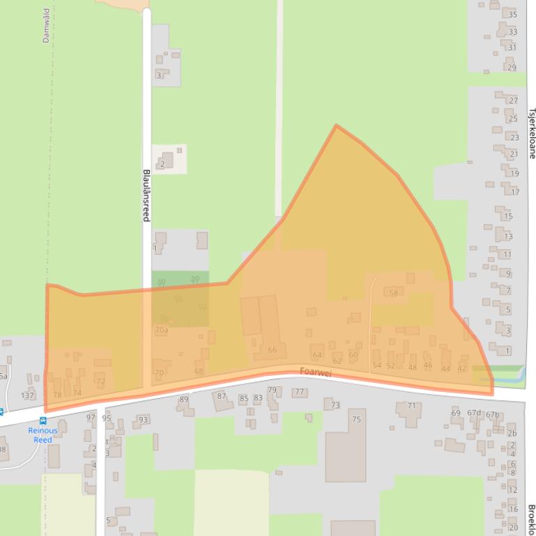 Kaart van postcodegebied 9113PE.