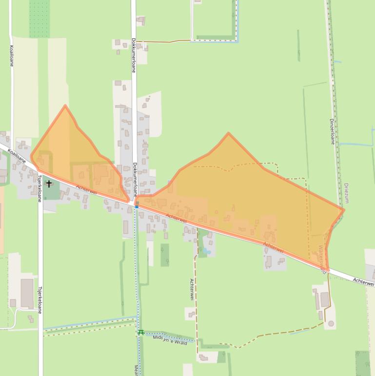 Kaart van postcodegebied 9113PR.