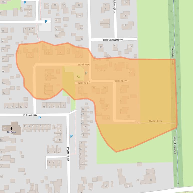 Kaart van postcodegebied 9113PS.