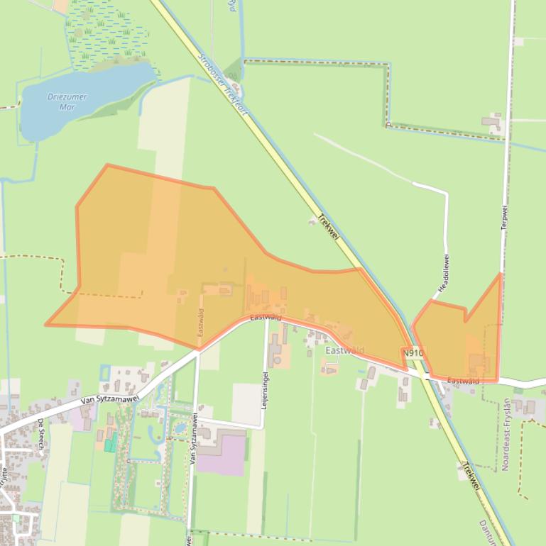 Kaart van postcodegebied 9114AC.