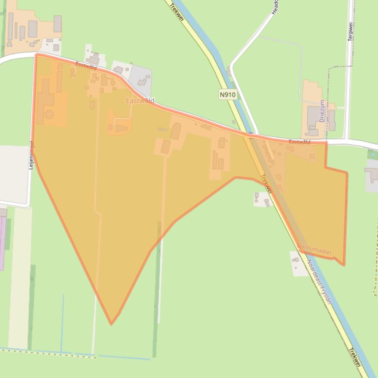 Kaart van postcodegebied 9114AD.