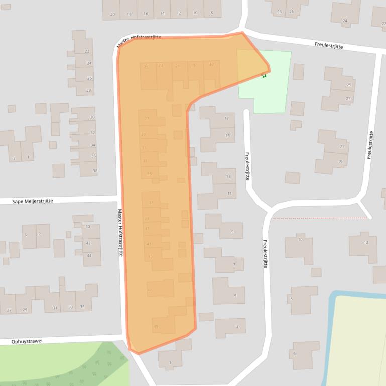 Kaart van postcodegebied 9114RE.
