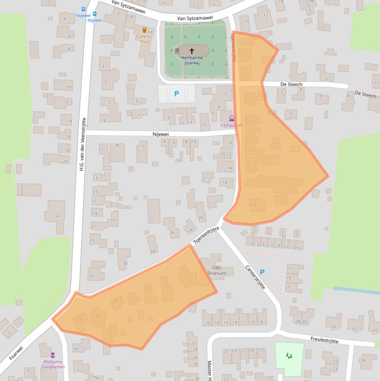 Kaart van postcodegebied 9114RK.