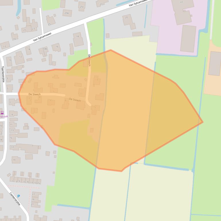 Kaart van postcodegebied 9114RM.