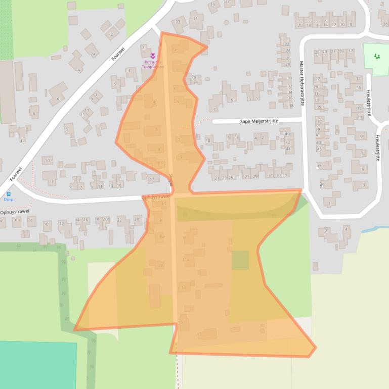 Kaart van postcodegebied 9114RN.