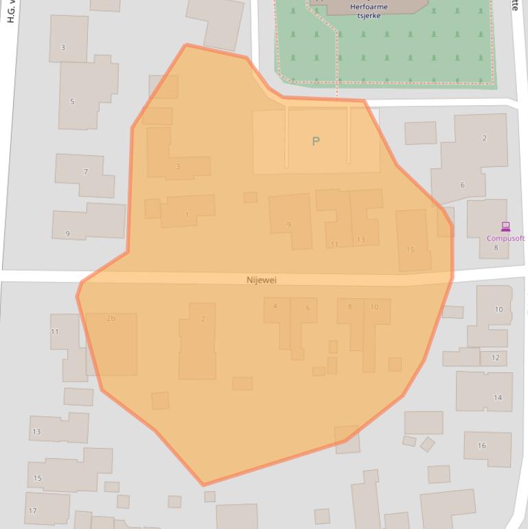 Kaart van postcodegebied 9114RS.
