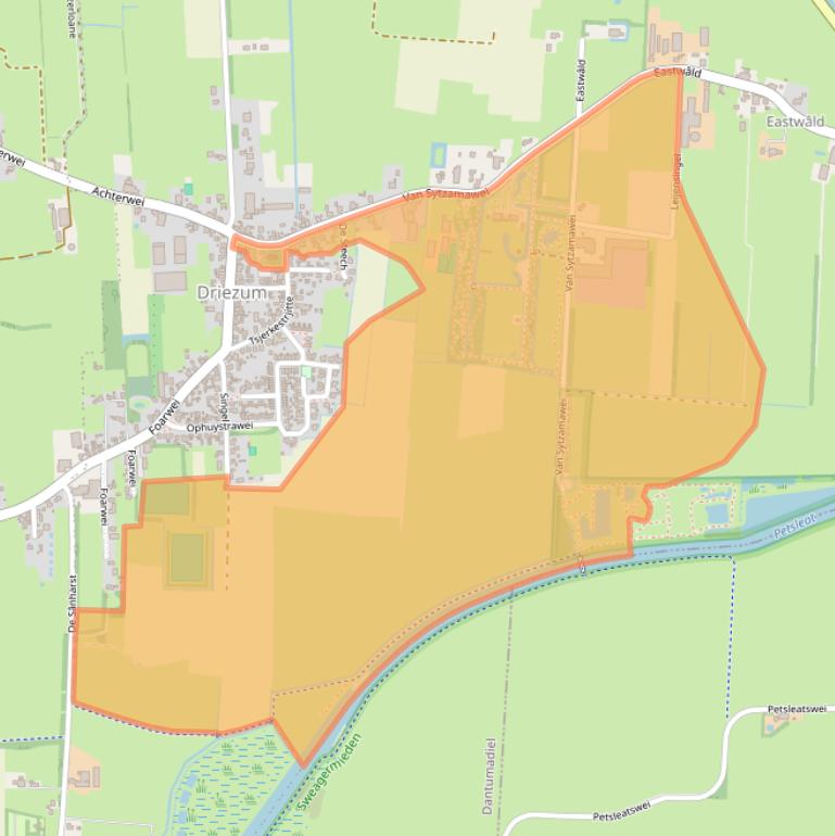 Kaart van postcodegebied 9114RW.