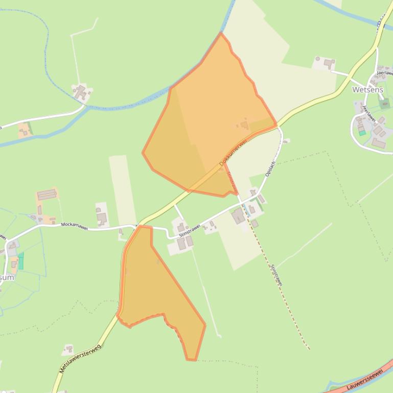 Kaart van postcodegebied 9121CD.