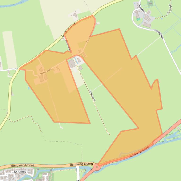 Kaart van postcodegebied 9121CE.