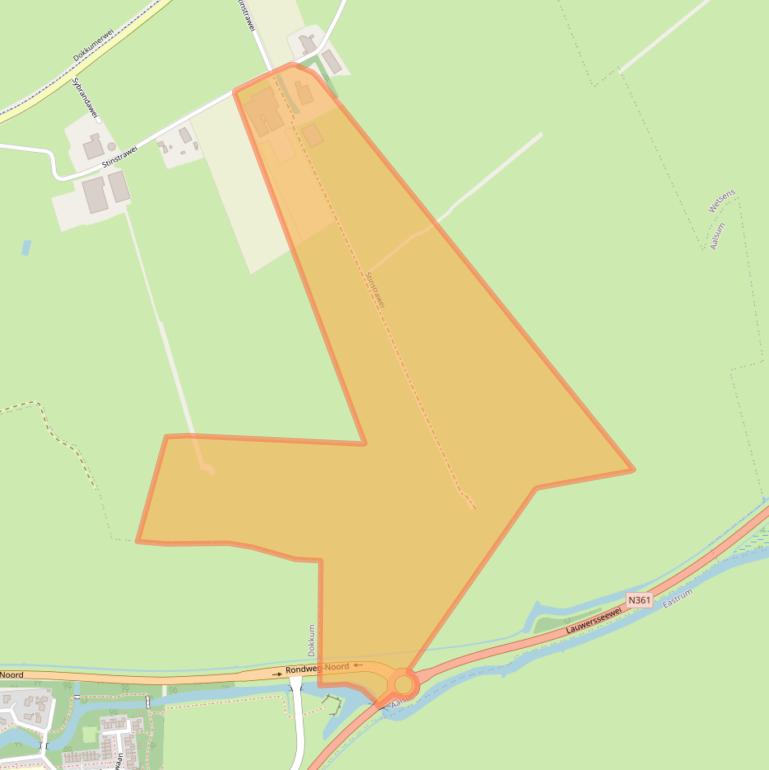 Kaart van postcodegebied 9121CG.