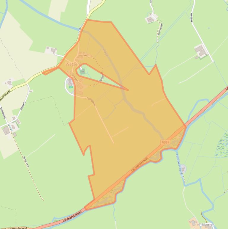 Kaart van postcodegebied 9122CT.