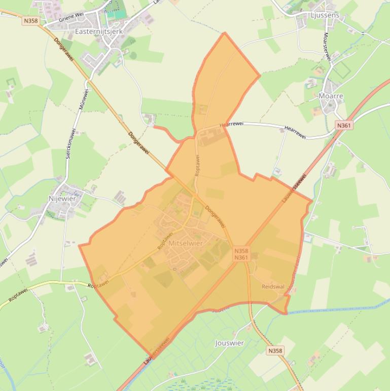 Kaart van postcodegebied 9123.