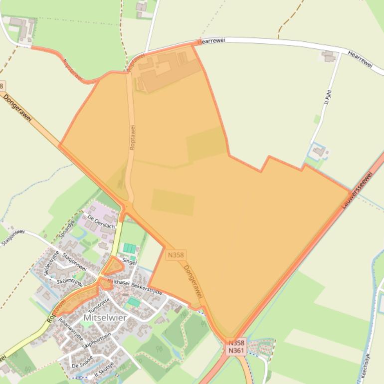 Kaart van postcodegebied 9123JB.