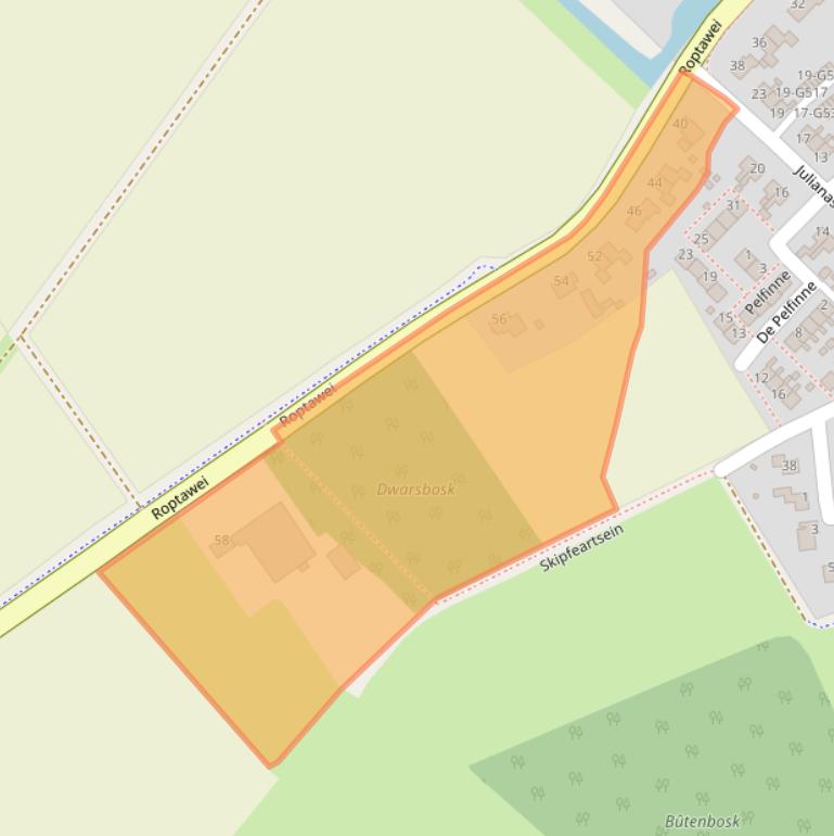 Kaart van postcodegebied 9123JC.