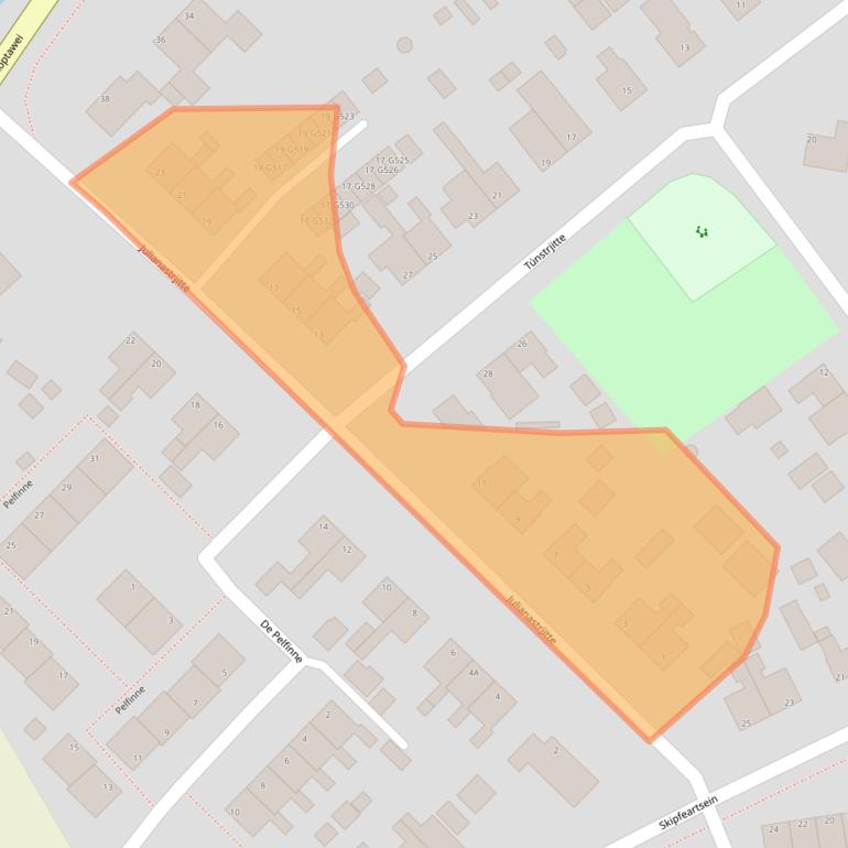 Kaart van postcodegebied 9123JD.