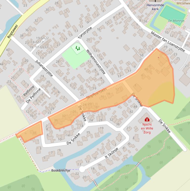 Kaart van postcodegebied 9123JS.