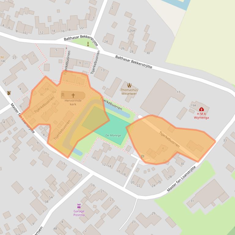 Kaart van postcodegebied 9123JT.