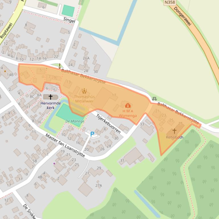 Kaart van postcodegebied 9123JV.