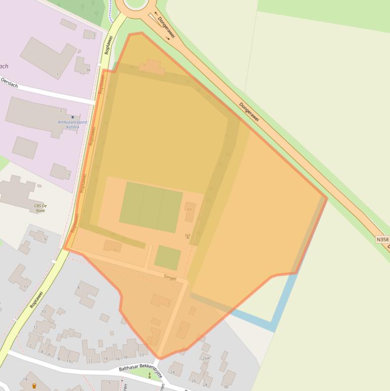 Kaart van postcodegebied 9123JX.