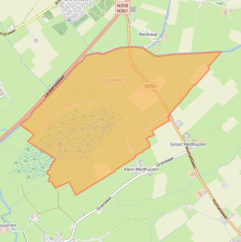 Kaart van postcodegebied 9124.