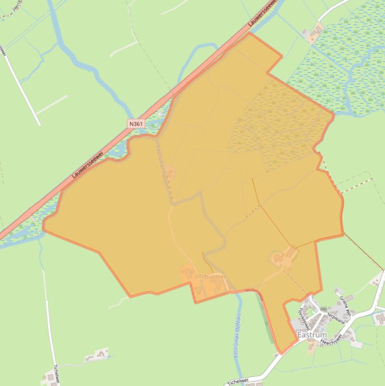 Kaart van postcodegebied 9125EC.