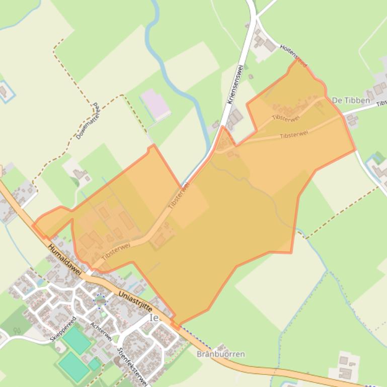 Kaart van postcodegebied 9131EG.