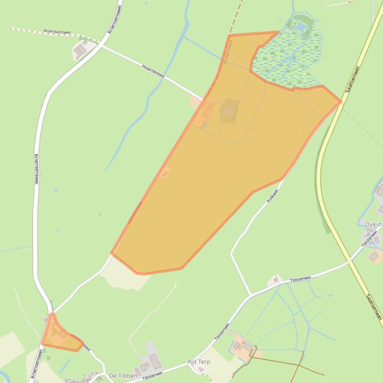 Kaart van postcodegebied 9131EK.