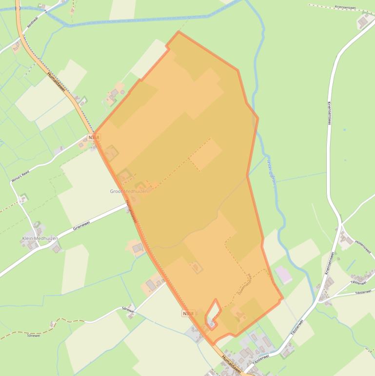 Kaart van postcodegebied 9131EN.