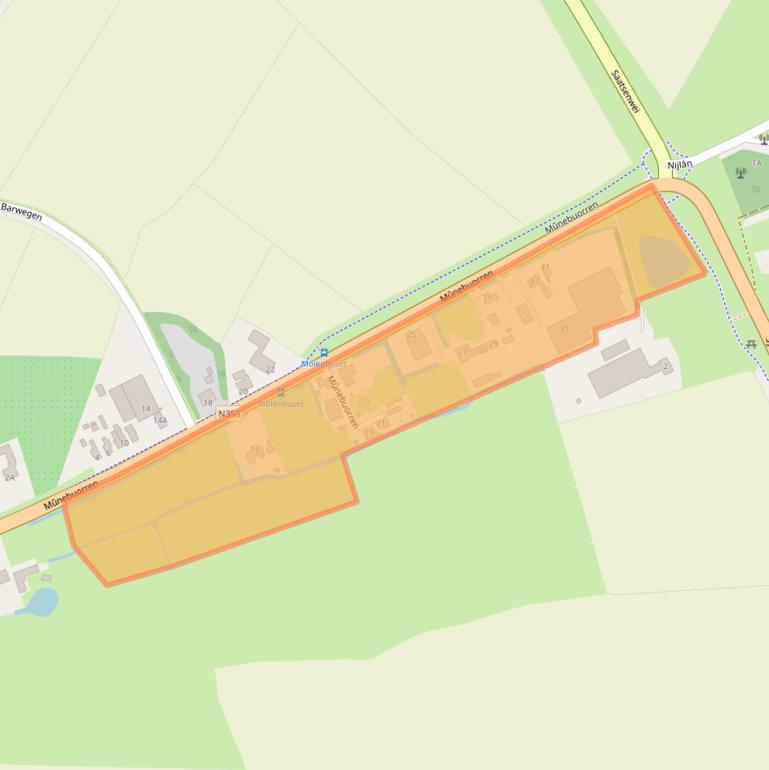 Kaart van postcodegebied 9132EJ.