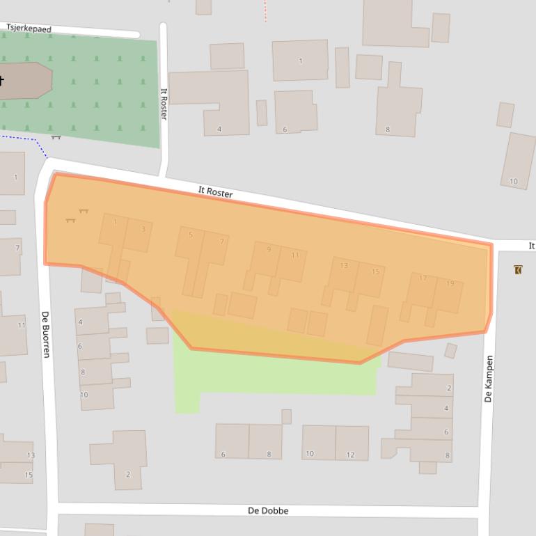 Kaart van postcodegebied 9132LR.